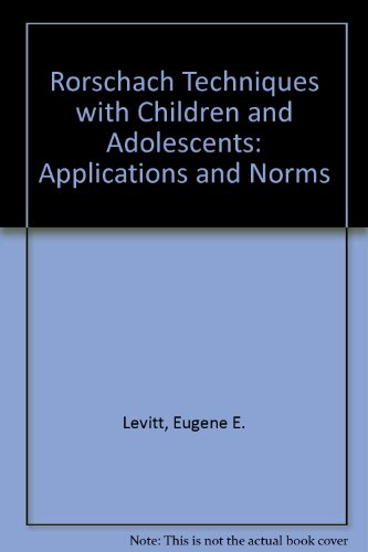 Stock image for Rorschach Techniques with Children and Adolescents: Applications and Norms for sale by Ammareal