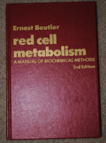 Beispielbild fr Red Cell Metabolism zum Verkauf von Better World Books