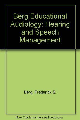 Beispielbild fr Educational audiology: Hearing and speech management zum Verkauf von Wonder Book