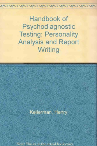 Beispielbild fr Handbook of psychodiagnostic testing: Personality analysis and report writing zum Verkauf von Wonder Book