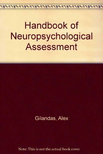 Stock image for Handbook of Neuropsychological Assessment for sale by Anybook.com