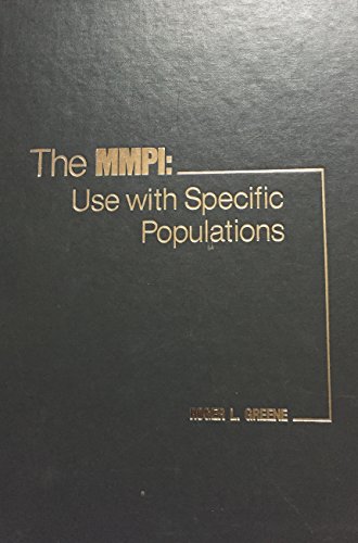 Imagen de archivo de The MMPI: Use with specific populations a la venta por ThriftBooks-Atlanta