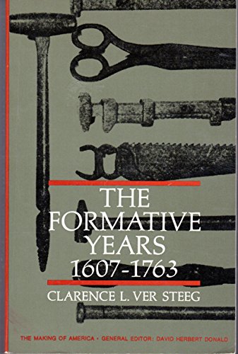 Stock image for Formative Years 1607 1763 for sale by George Cross Books