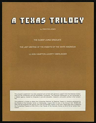 Imagen de archivo de A Texas Trilogy a la venta por Priceless Books