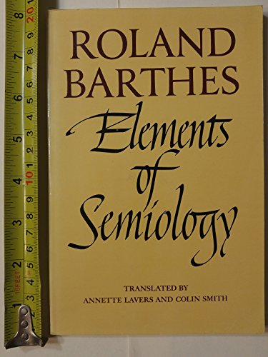 Imagen de archivo de Elements of Semiology a la venta por HPB Inc.