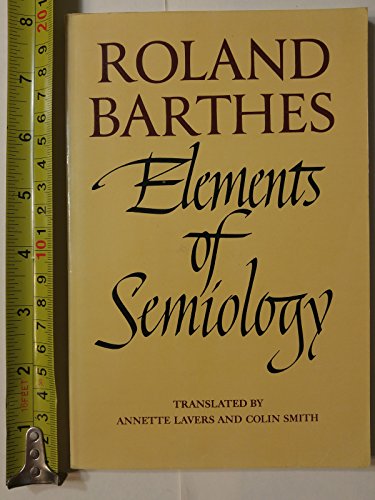 Stock image for Elements of Semiology for sale by Wonder Book
