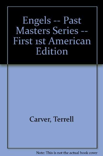 Stock image for Engels (Past masters series) for sale by Eighth Day Books, LLC