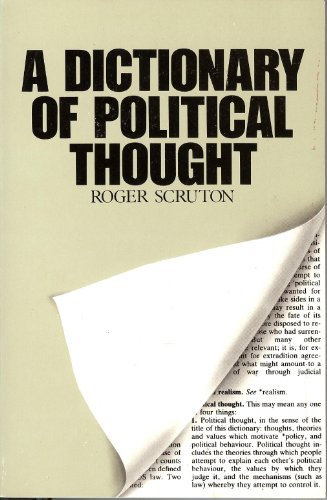 9780809015245: A Dictionary of Political Thought