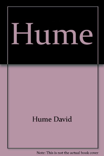 9780809056156: Title: Hume Past masters series