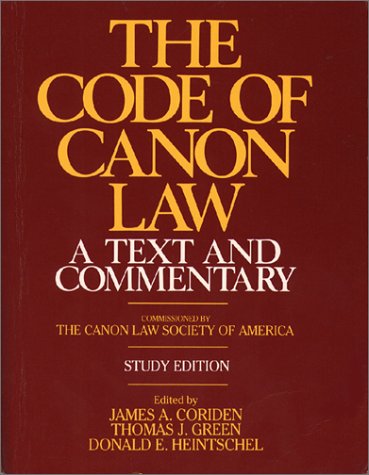 Imagen de archivo de The Code of Canon Law a Text and Commentary, Study Edition a la venta por Isle of Books