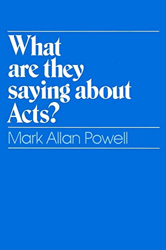 9780809132799: What Are They Saying About Acts?