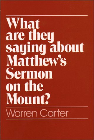 Beispielbild fr What Are They Saying about Matthew's Sermon on the Mount? zum Verkauf von Better World Books