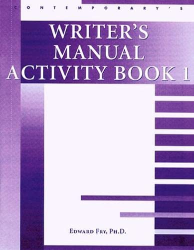 Student Activity Books: Writer's Manual Activity Book 1 (10 pack) (9780809208913) by Contemporary