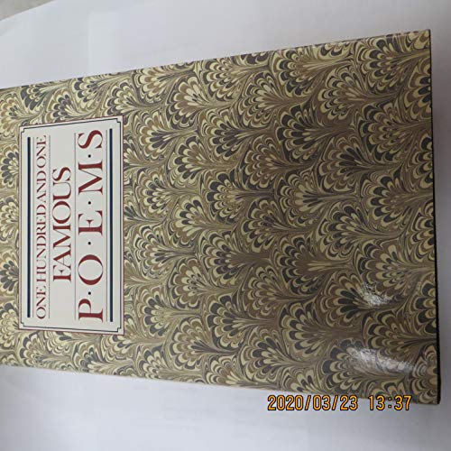 Beispielbild fr 101 Famous Poems zum Verkauf von Wonder Book