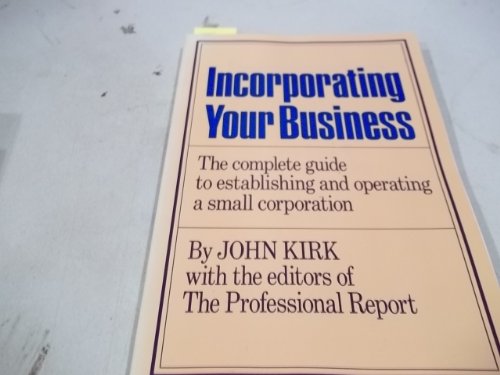 Imagen de archivo de Incorporating Your Business a la venta por Wonder Book