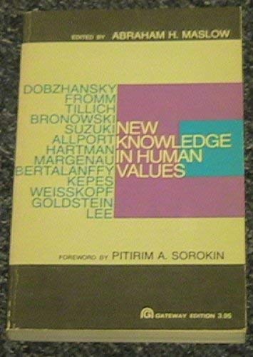 Imagen de archivo de New Knowledge in Human Values a la venta por Ergodebooks