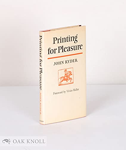 Beispielbild fr Printing for Pleasure zum Verkauf von ThriftBooks-Dallas