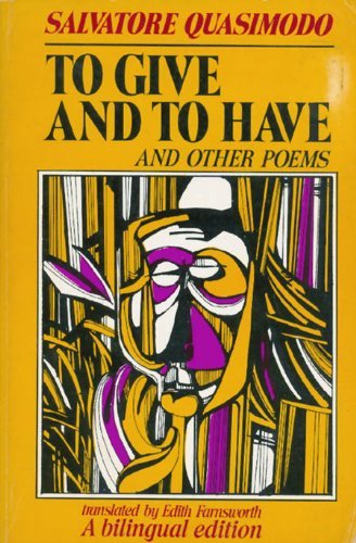 Imagen de archivo de TO GIVE AND TO HAVE, AND OTHER POEMS. a la venta por AVON HILL BOOKS