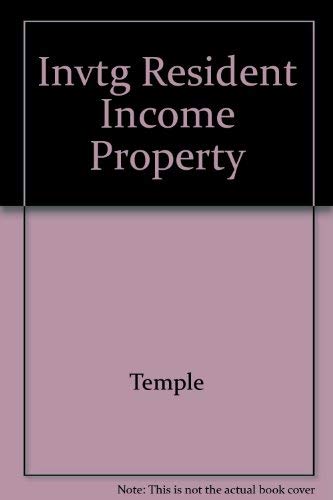 Imagen de archivo de Investing in Residential Income Property a la venta por ThriftBooks-Dallas