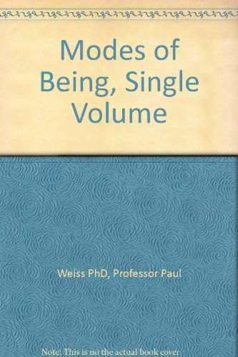 9780809302949: Modes of Being, Single Volume