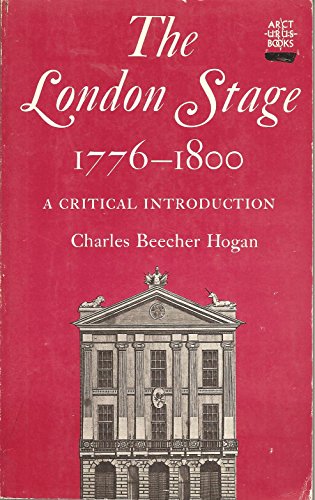 Stock image for The London Stage, 1776 - 1800 : A Critical Introduction for sale by Better World Books