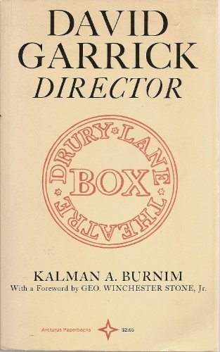 Stock image for David Garrick: Director (Crosscurrents/Modern Critiques) for sale by Basement Seller 101