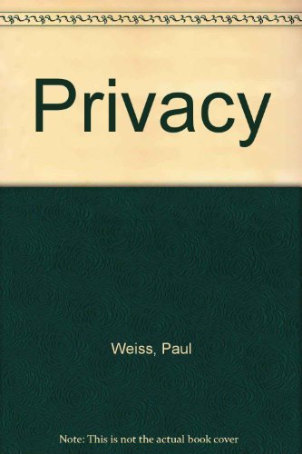 Stock image for Privacy for sale by Zubal-Books, Since 1961