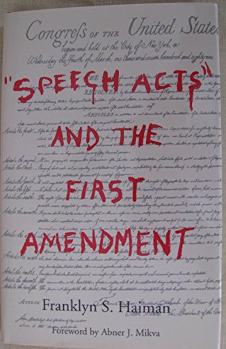 Beispielbild fr Speech Acts and the First Amendment zum Verkauf von HPB-Red