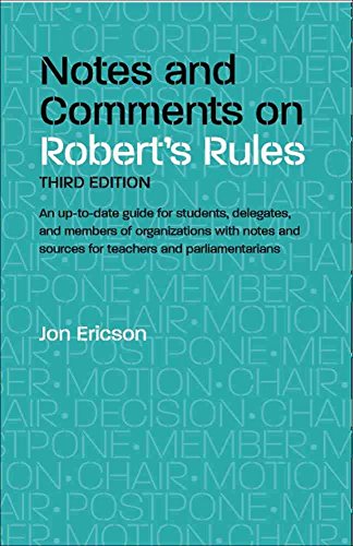 Stock image for Notes and Comments on Robert's Rules, 3rd Edition for sale by HPB-Red