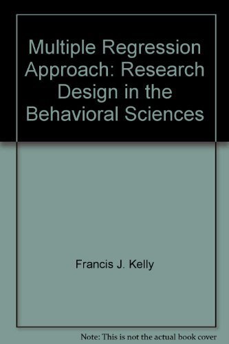 Imagen de archivo de Multiple Regression Approach : Research Design in the Behavioral Sciences a la venta por Better World Books