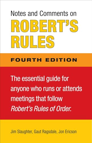 Imagen de archivo de Notes and Comments on Robert's Rules a la venta por ThriftBooks-Atlanta
