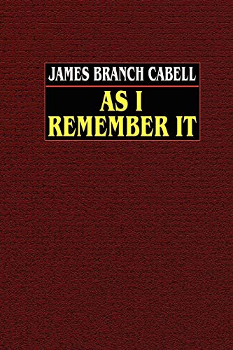 As I Remember It (9780809530649) by Cabell, James Branch