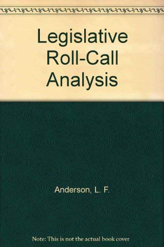 Stock image for Legislative Roll-Call Analysis for sale by BookDepart