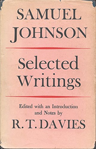 Beispielbild fr Samuel Johnson: Selected Writings zum Verkauf von Solr Books
