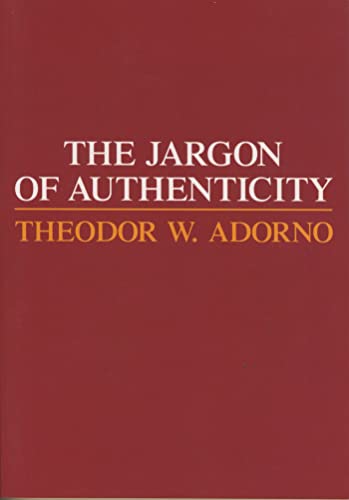 Beispielbild fr Jargon of Authenticity zum Verkauf von Better World Books