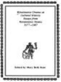 Beispielbild fr Renaissance Drama As Cultural History: Essays from Renaissance Drama, 1977-1987 zum Verkauf von Books From California