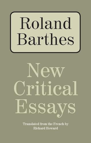 Beispielbild fr New Critical Essays zum Verkauf von WorldofBooks