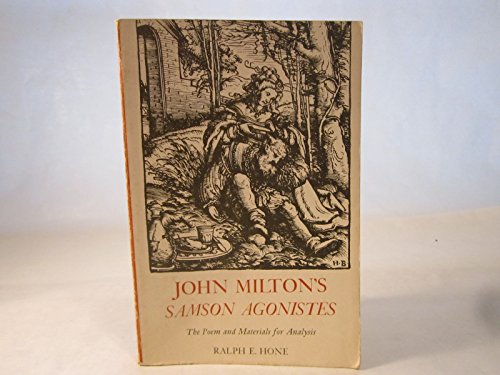 Beispielbild fr John Milton's Samson Agonistes: The Poem and Materials for Analysis zum Verkauf von Ravin Books