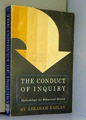 9780810201446: The Conduct of Inquiry: Methodology for Behavioural Science