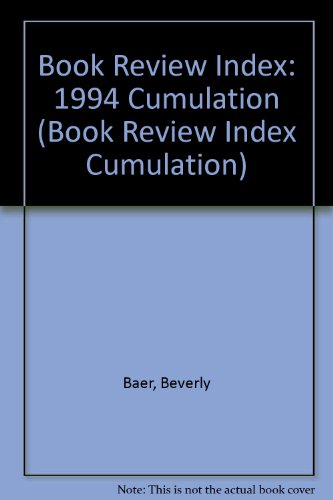9780810305960: Book Review Index 1994 Cumulation (Book Review Index Cumulation)