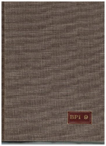 Beispielbild fr BOOKMAN'S PRICE INDEX; VOLUME 9 zum Verkauf von Artis Books & Antiques