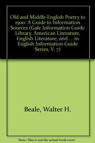 Old and Middle English Poetry to 1500. A guide to information sources.