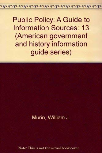 Beispielbild fr Public Policy: A Guide to Information Sources zum Verkauf von GloryBe Books & Ephemera, LLC