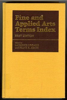 Imagen de archivo de Fine and Applied Arts Terms Index a la venta por Better World Books