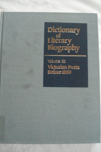Stock image for Victorian Poets Before 1850 (Dictionary of Literary Biography) for sale by Booksavers of MD