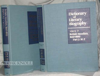 Stock image for Dictionary of Literary Biography. Vol. 39: British Novelists, 1660-1800. Part 2. M-Z for sale by Archer's Used and Rare Books, Inc.