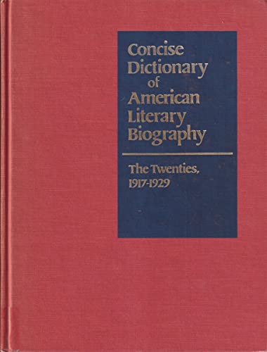 Stock image for Concise Dictionary of American Literary Biography for sale by Better World Books