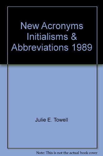 9780810325838: New Acronyms Initialisms & Abbreviations 1989