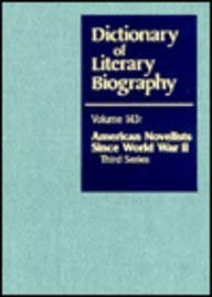 Stock image for Dictionary of Literary Biography. American Novelists Since World War II. Third Series for sale by Valley Books