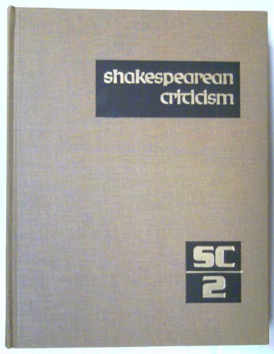 9780810361263: Volume 2 Shakespearean Criticism (Shakespearean Criticism (Gale Res))